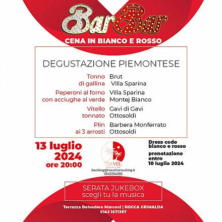 Cena in bianco e rosso
